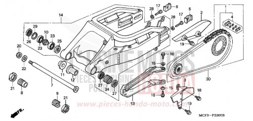 COUSSIN ARRIERE (VTR1000SPY/1) VTR1000SP1 de 2001